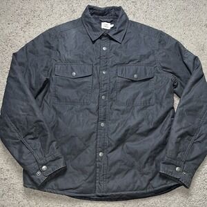 Flint And Tinder Quilted Waxed Shirt Jacket Small